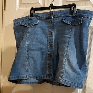 Women’s Denim Button-Front Skirt by SO sz 22 40w